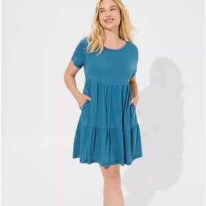 Torrid 1 Cotton Modal Babydoll Lounge Dress
